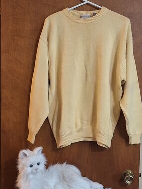 Essential Yellow Knit Crewneck Sweater